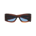 Retrosuperfuture sculpted-design sunglasses - Brown