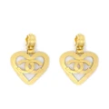CHANEL Pre-Owned 1995 Dangle Heart logo-embellished earrings - Gold