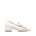 Bally 40mm buckle leather pumps - White