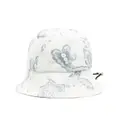ERDEM floral-print bucket hat - White