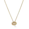 David Yurman 18kt yellow gold Petite Infinity diamond necklace