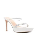 Gianvito Rossi Montecarlo crystal-embellished 130mm sandals - White