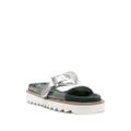 Toga Pulla two-tone buckled sandals - White