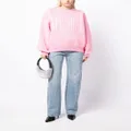 Alexander Wang logo-print long-sleeved jumper - Pink