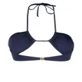 Moschino halterneck bikini top - Blue