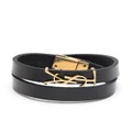 Saint Laurent YSL logo wrap bracelet - Black