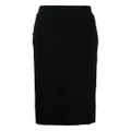 Pringle of Scotland ribbed-knit pencil skirt - Black