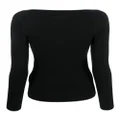Calvin Klein long-sleeved knitted top - Black