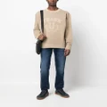 BOSS print-detail crew-neck sweatshirt - Neutrals