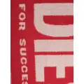 Diesel S-Bisc-New logo-intarsia scarf - Red