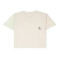 Calvin Klein Kids contrast-sleeve cotton T-shirt - Neutrals