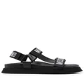 Moschino jacquard-logo strap sandals - Black