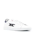 Kiton logo-embroidered low-top sneakers - White