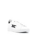Kiton monogram-embroidered low-top sneakers - White