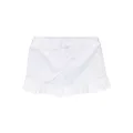 Moschino Kids logo-print peplum style shorts - White
