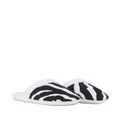 Dolce & Gabbana zebra-print terry slippers - White
