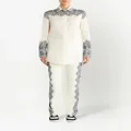 ETRO geometric-print denim trousers - White
