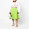 Simkhai A-line ribbed midi skirt - Green