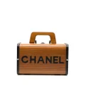 CHANEL Pre-Owned 1995 CC wooden vanity handbag - Brown