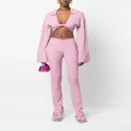 Blumarine front-knot cropped shirt - Pink