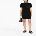 sacai short-sleeve cotton dress - Black