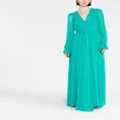 Alberta Ferretti silk ruched-detail maxi dress - Green