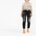 Dsquared2 paint-splatter high-rise skinny jeans - Black