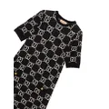Gucci GG-jacquard short-sleeve dress - Black