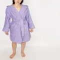 TEKLA hooded organic cotton robe - Purple