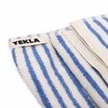TEKLA striped organic cotton towel - Blue