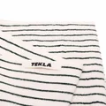 TEKLA stripe print organic cotton towel - Neutrals