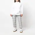 Thom Browne cross-strap belted waist shirt - White