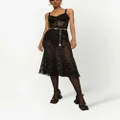 Dolce & Gabbana DG-logo satin midi skirt - Black