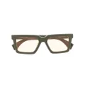 Marcelo Burlon County of Milan Paramela square-frame sunglasses - Green