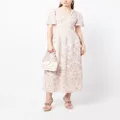 Needle & Thread floral-embroidered midi dress - Pink