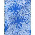 Kiton paisley-print silk handkerchief - Blue