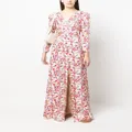 Saloni floral-print maxi dress - Neutrals