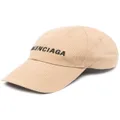 Balenciaga logo-embroidered baseball cap - Neutrals