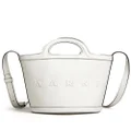 Marni Tropicalia leather bucket bag - White
