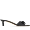 Ferragamo Vara 55mm bow patent sandals - Black