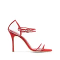 Manolo Blahnik Fersen 105mm suede sandals - Red