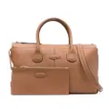 Tod's tonal-logo leather tote bag - Brown
