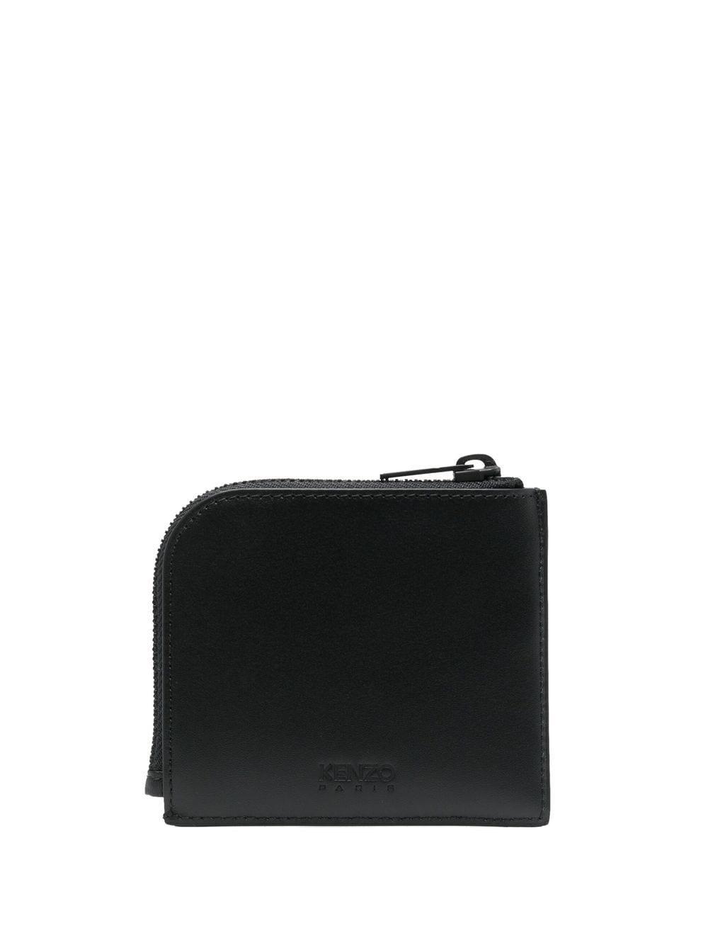 Kenzo logo-print leather wallet - Black