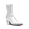 Philipp Plein Gothic 85mm mid-calf boots - Silver