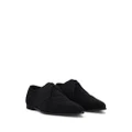Dolce & Gabbana logo-print velvet derby shoes - Black