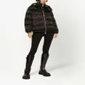 Dolce & Gabbana DG-logo jacquard satin puffer jacket - Black