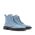 Giuseppe Zanotti Adric frayed denim ankle boots - Blue