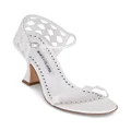Manolo Blahnik cut out leather sandals - White