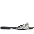 Sergio Rossi crystal-embellished flat sandals - Silver