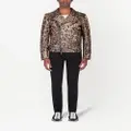 Dolce & Gabbana leopard-print leather jacket - Brown